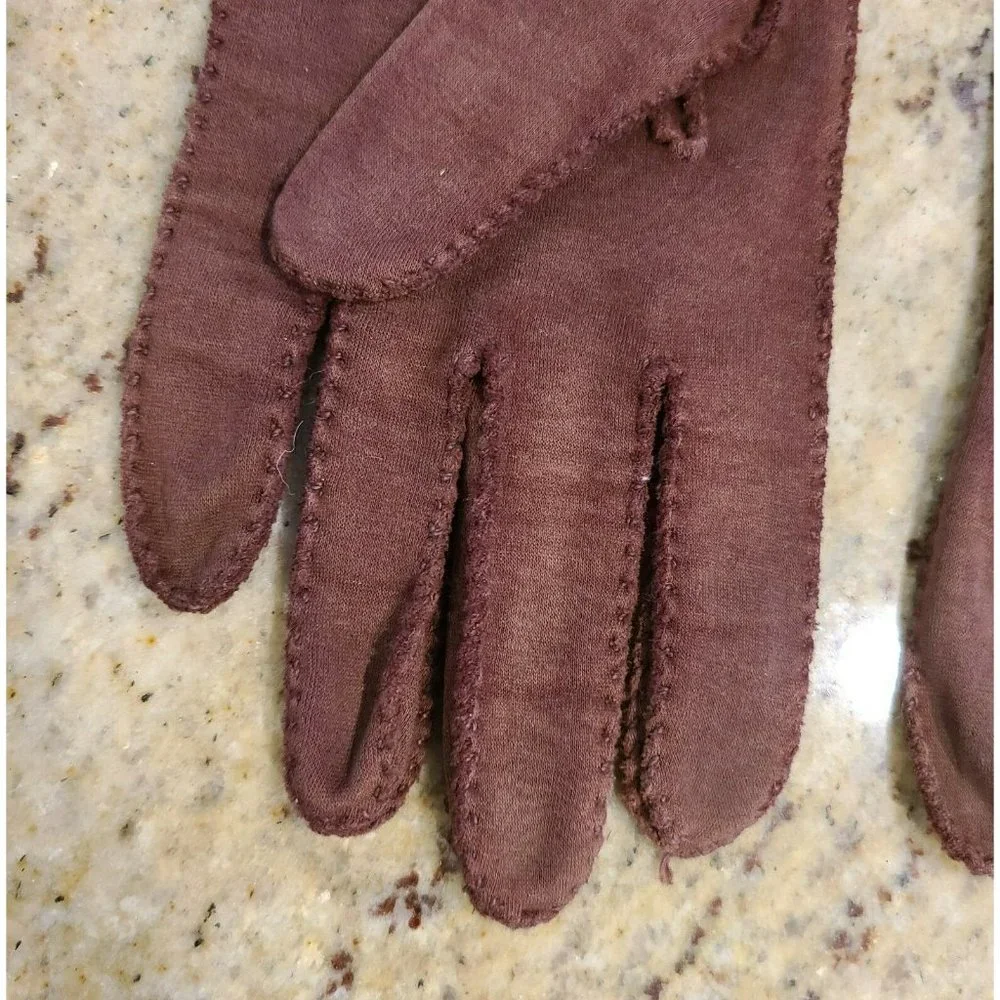 Vintage Woven Nylon? Brown Stitched 8